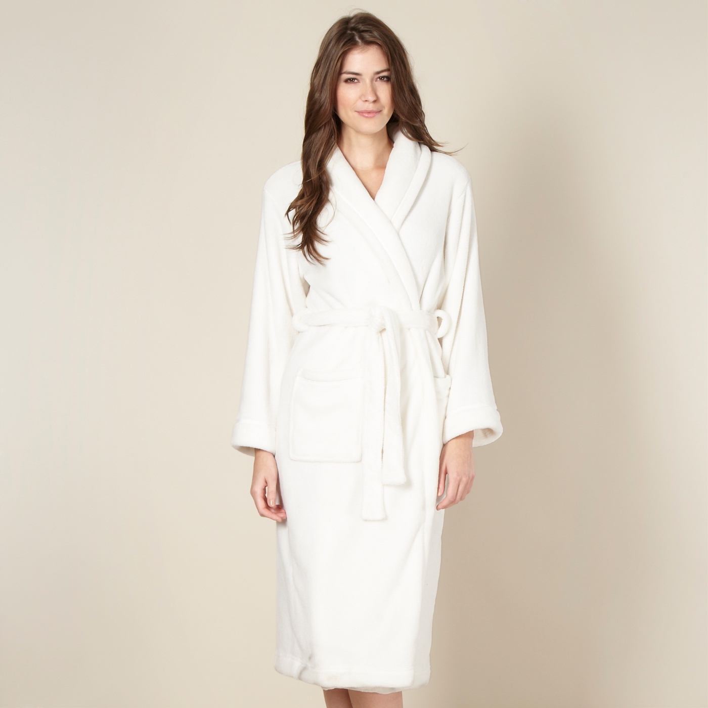 Lounge & Sleep Online exclusive cream fleece robe