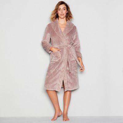 J by Jasper Conran - Taupe waffle trim dressing gown