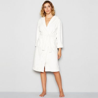J by Jasper Conran - Ivory hooded dressing gown