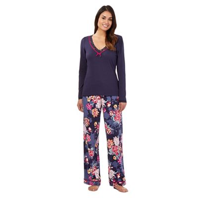 RJR.John Rocha Purple floral top and bottoms pyjama set | Debenhams