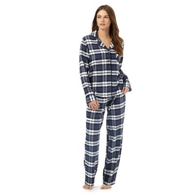 Lounge & Sleep Navy checked pyjama set | Debenhams