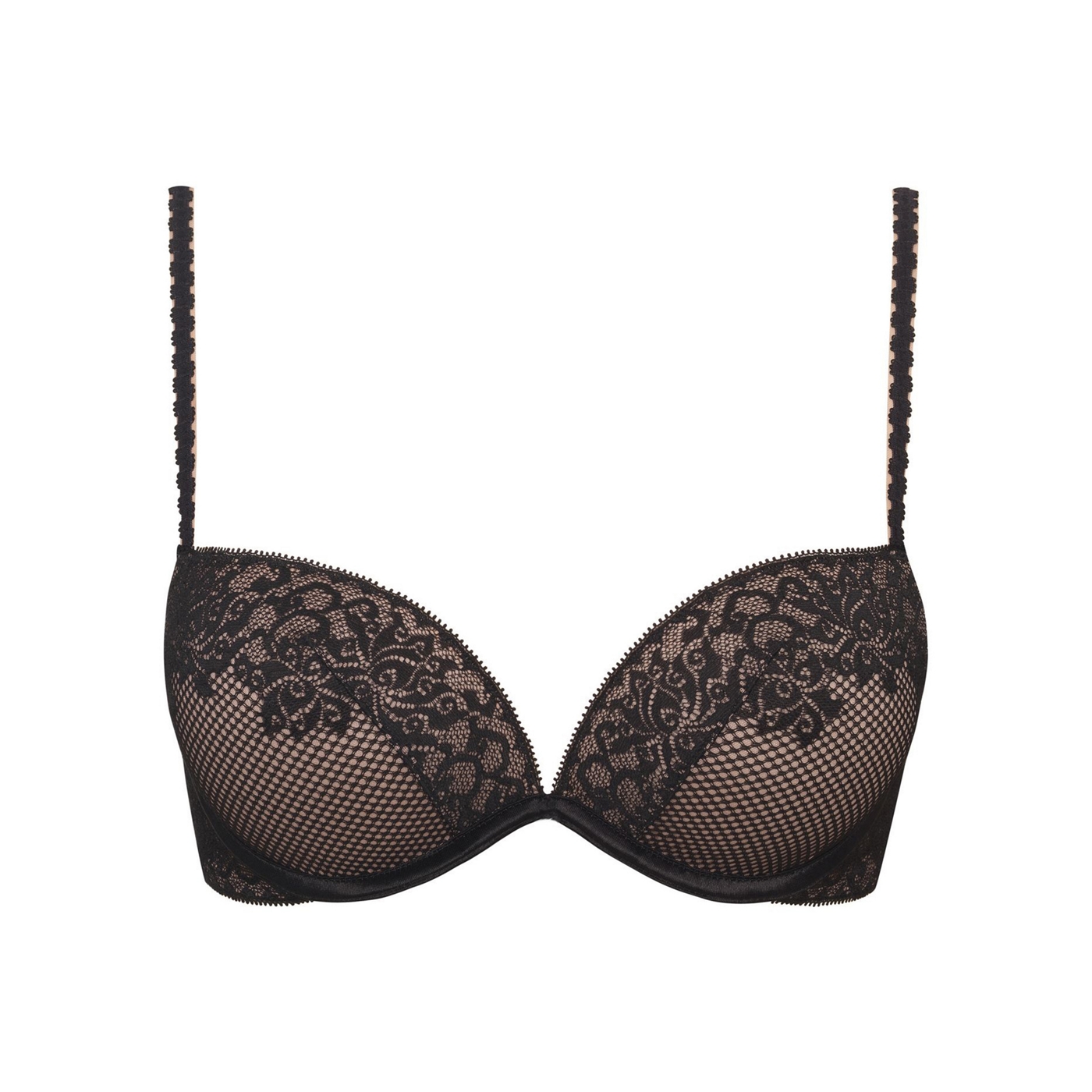 Wonderbra Black lace Full effect +2 cup sizes push up plunge bra