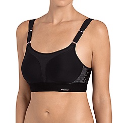 152010836460: Black Triaction Extreme Lite non-wired padded sports bra 152010836460: Black Triaction Extreme Lite non-wired padded sports bra