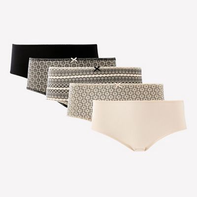 The Collection - 5 pack cotton blend midi knickers