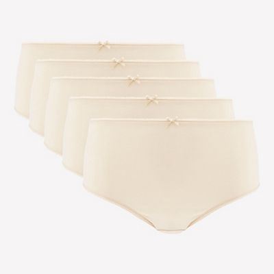 The Collection - 5 pack natural cotton blend midi briefs