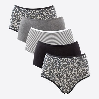 The Collection - 5 pack cotton blend full brief knickers