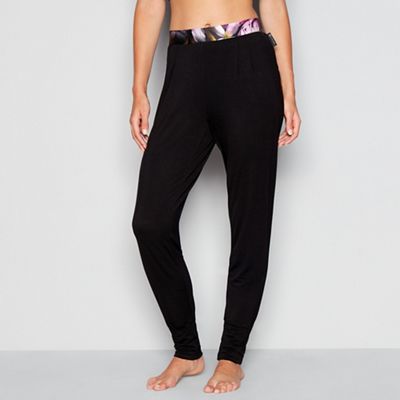B by Ted Baker - Black 'Sunlit Floral' waist pyjama joggers