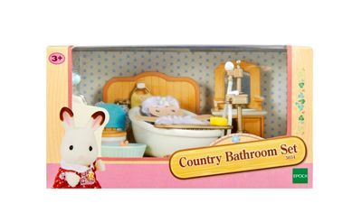 sylvanian families country bathroom set 5034