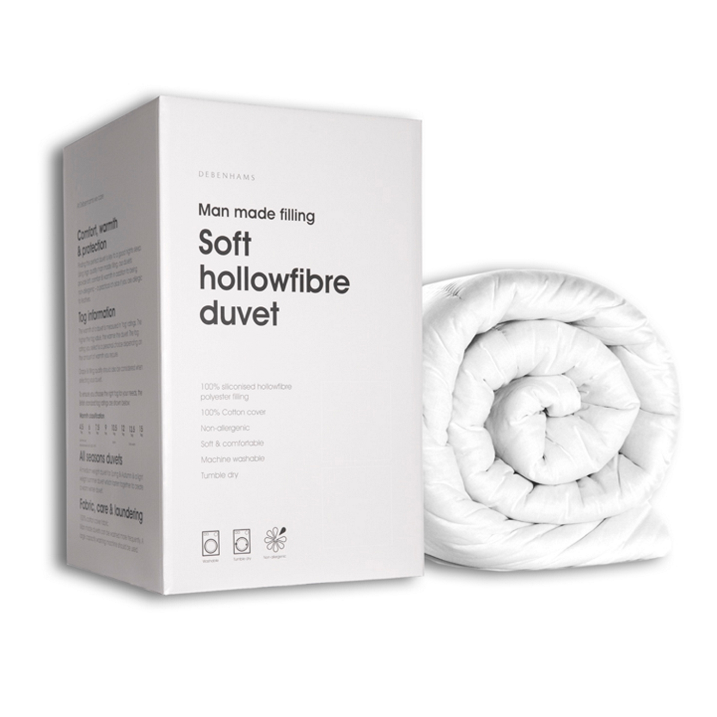 10.5 tog soft hollowfibre synthetic duvet