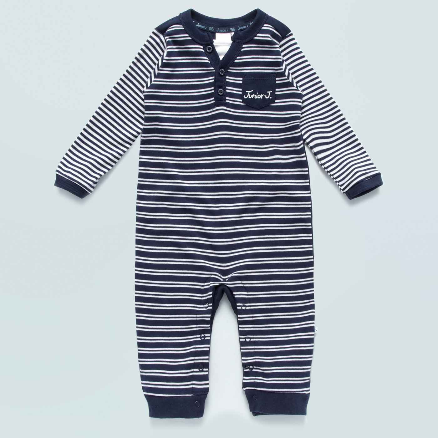 J by Jasper Conran Designer Babies navy striped sleep suit