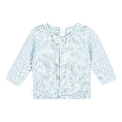J by Jasper Conran Baby boys' blue garter stitch cardigan | Debenhams