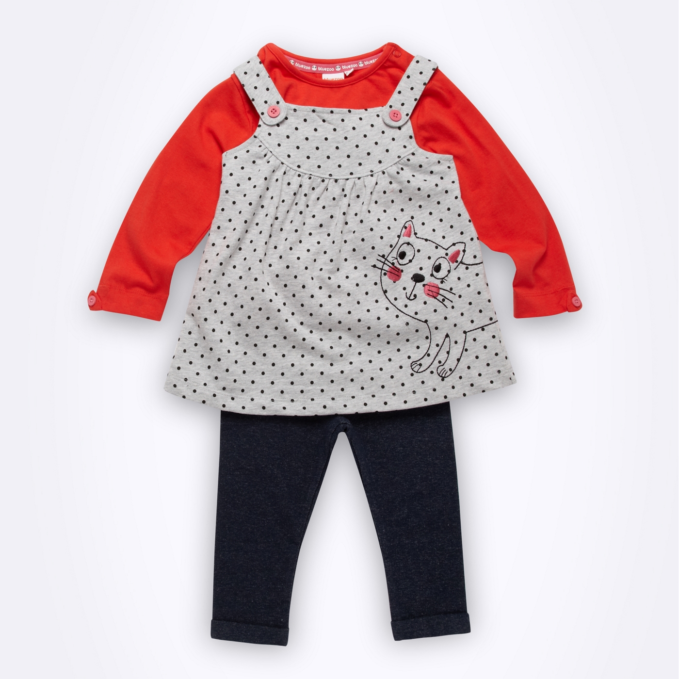 bluezoo Babies long sleeved top, tunic and leggings set