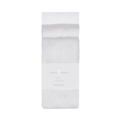 J by Jasper Conran - Designer babies white bow tights