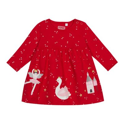 bluezoo - Baby girls' red fairy applique dress