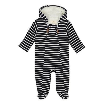 J by Jasper Conran - Babies' navy striped snugglesuit