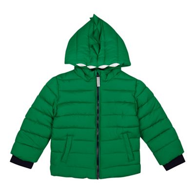 bluezoo - 'Boys' green dinosaur applique shower resistant coat