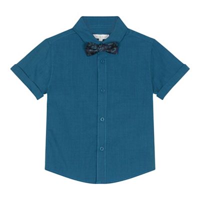 bluezoo - 'Boys' green shirt with a bow tie