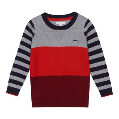 bluezoo - Boys' multicoloured block striped jumper