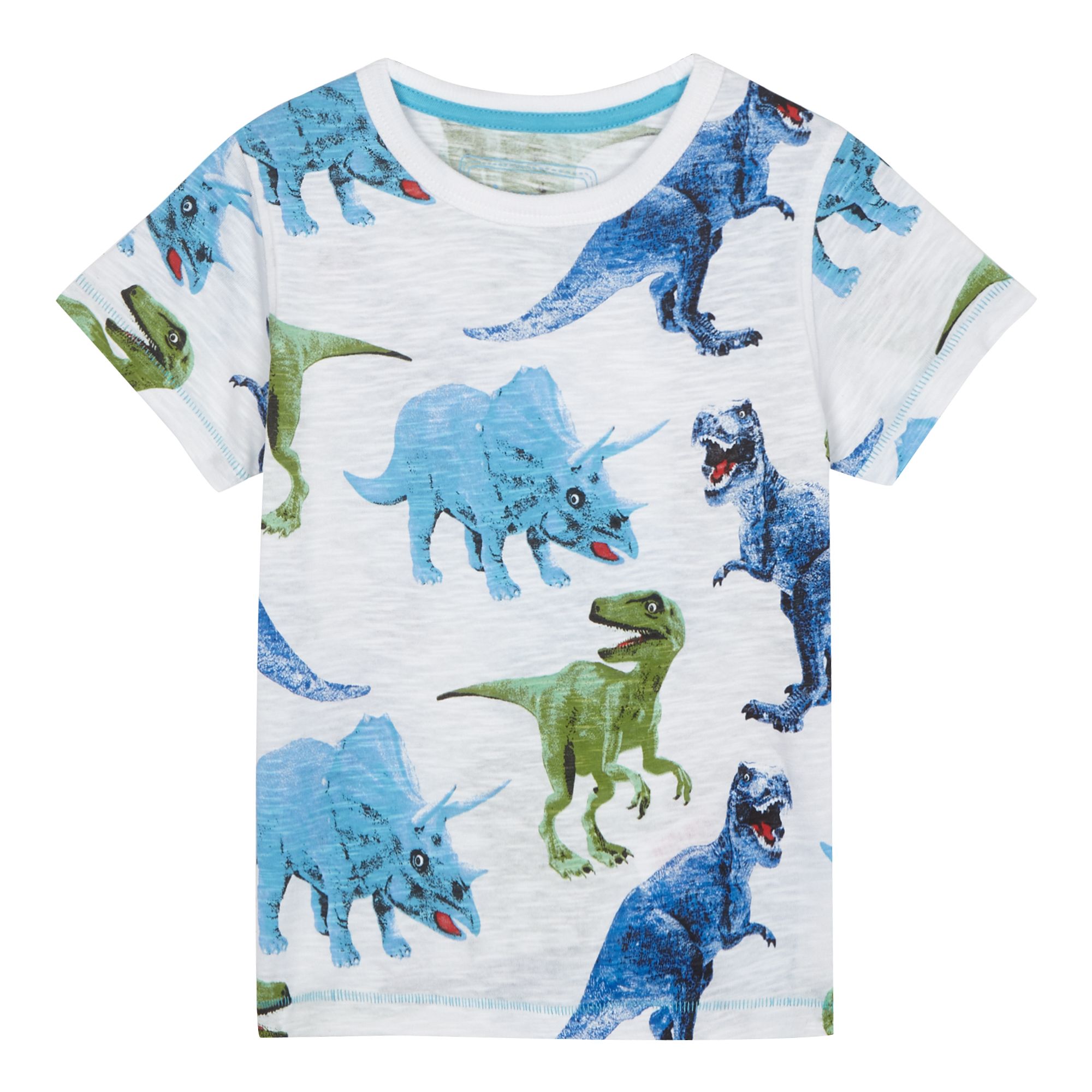 Bluezoo Kids Boys' White Dinosaur Print T-Shirt From Debenhams | eBay