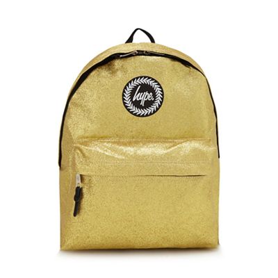 Hype - Gold glitter embroidered logo backpack