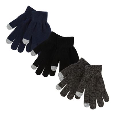 bluezoo - '3 pack boys' touch screen gloves