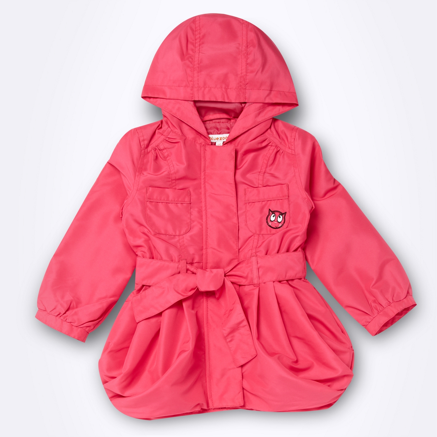 bluezoo Girls bright pink lightweight parka coat