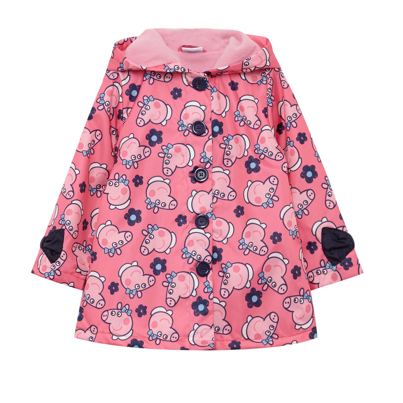 Peppa Pig Girls pink Peppa Pig print shower proof coat