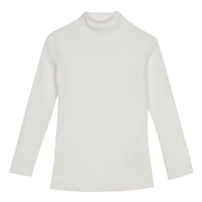 bluezoo - Girls' ivory roll neck jumper