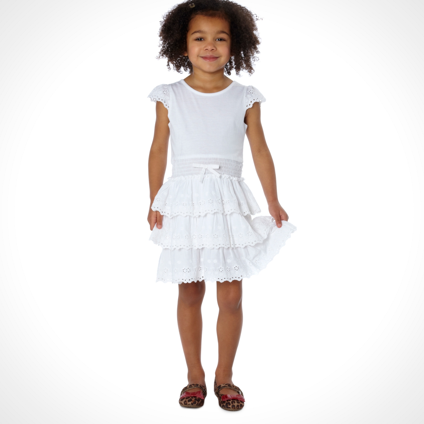 bluezoo Girls white broiderie dress