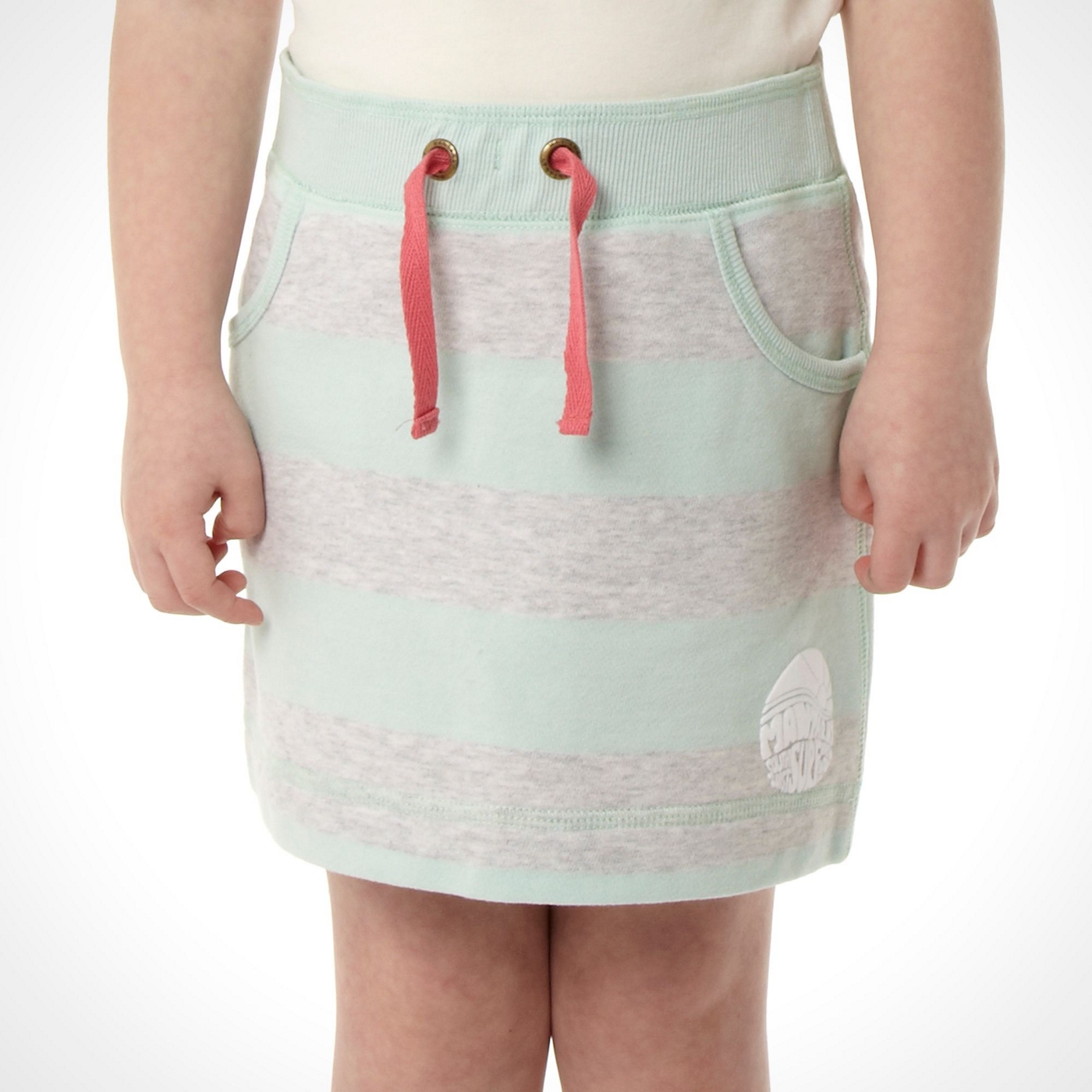 Mantaray Girls aqua striped sweat skirt