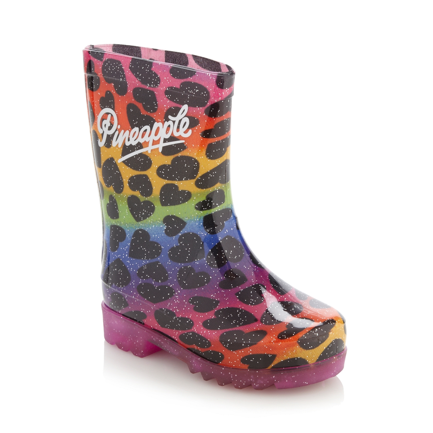 Pineapple Pineapple girls purple light up wellies