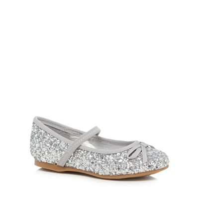 bluezoo - Girls' silver glitter pumps