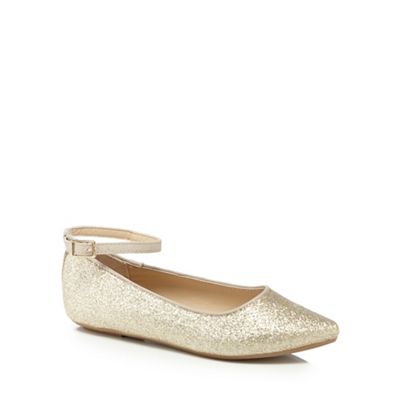 bluezoo - Girls' gold glitter pumps