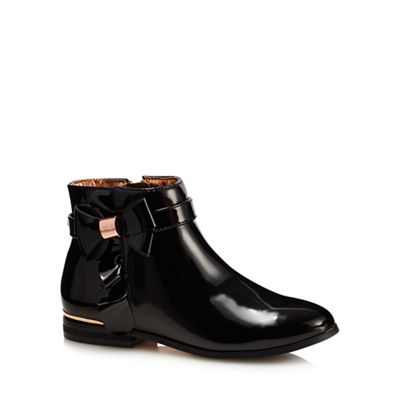 Baker by Ted Baker - Girls' black patent ankle boots