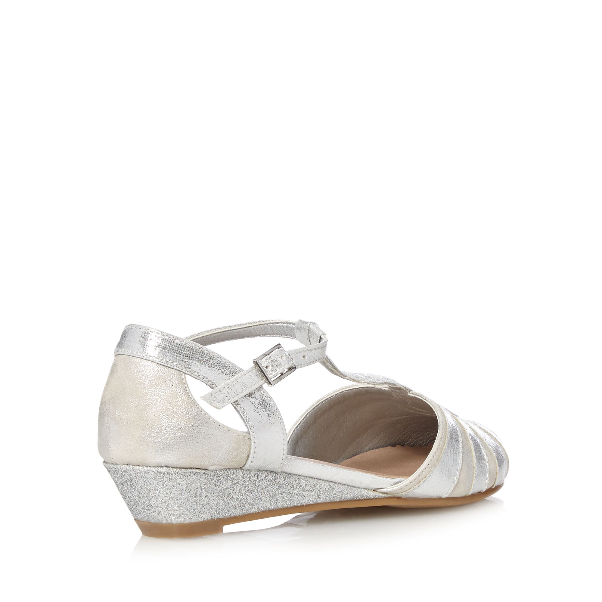 Bluezoo Girl's Silver Closed Toe Low Wedge Sandals From Debenhams | eBay