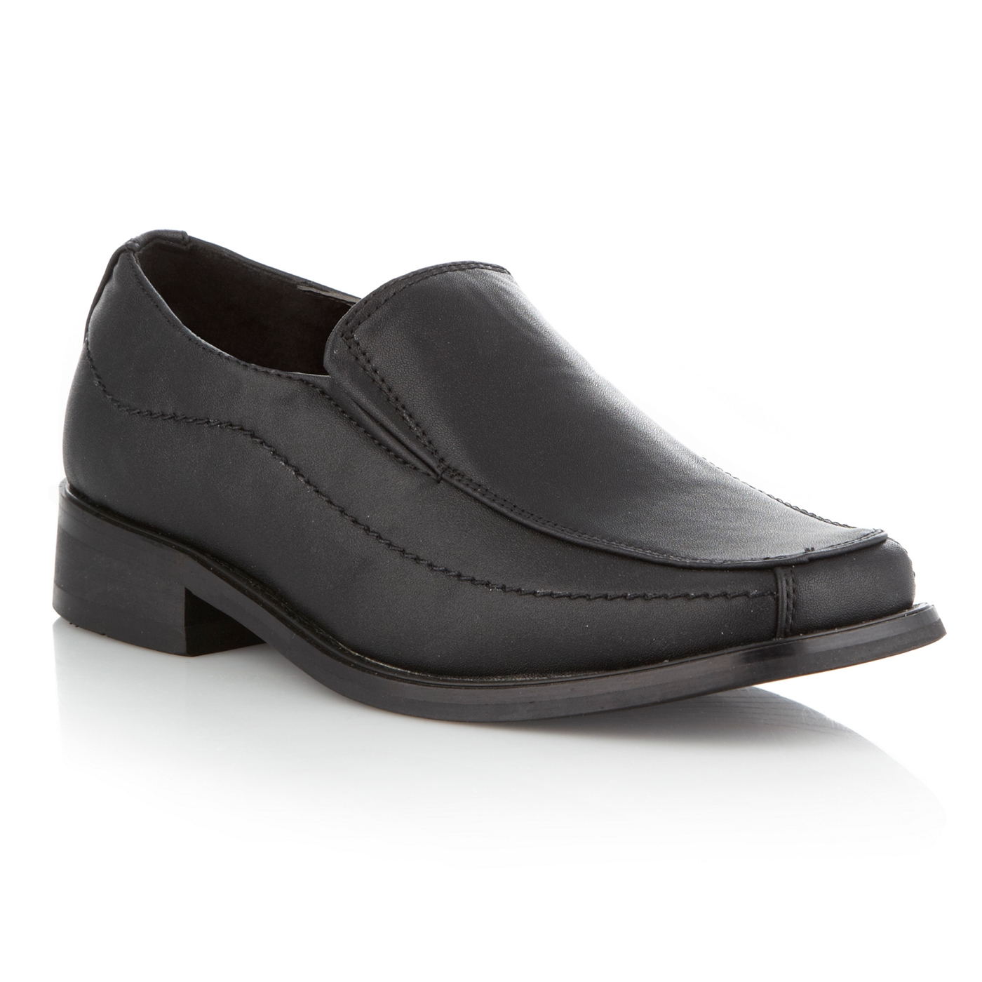 bluezoo Boys black smart loafers