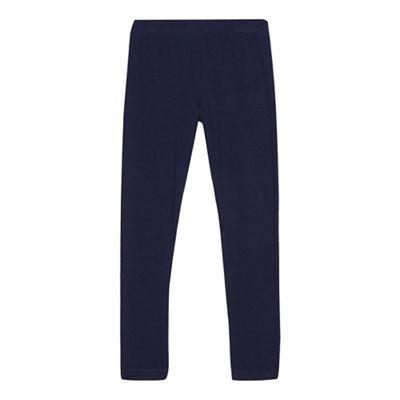bluezoo - Girls' navy elasticated leggings