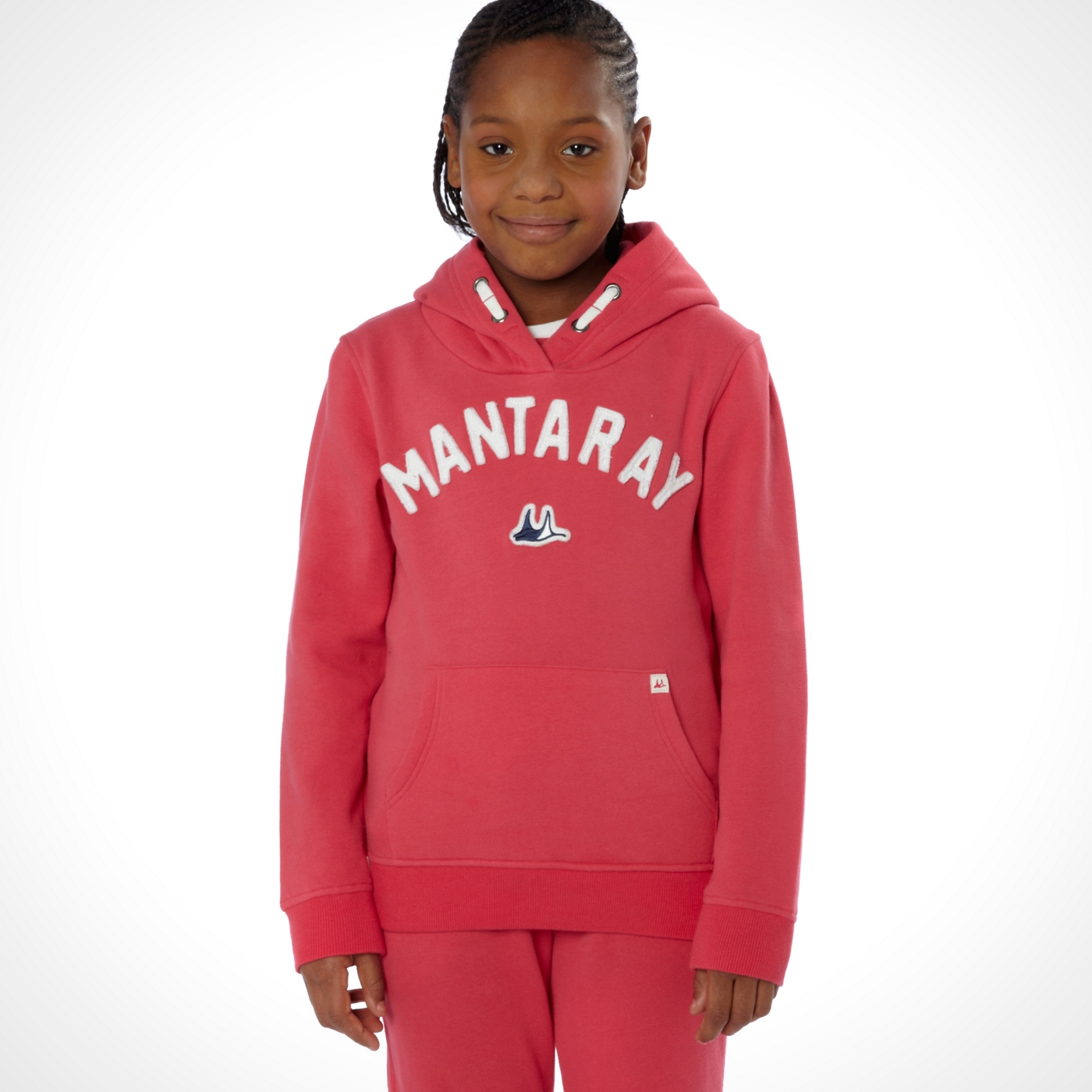 Mantaray Girls red branded sweat hoodie