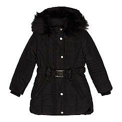 Girls Black Quilted Coat | Han Coats