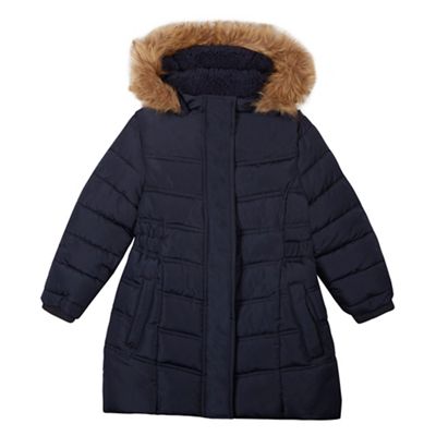 bluezoo - Girls' navy padded shower resistant coat