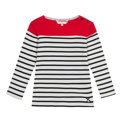 J by Jasper Conran - Girls' multicoloured Breton stripe colour block top