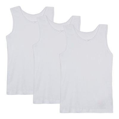 Debenhams - '3 pack girls' white vests