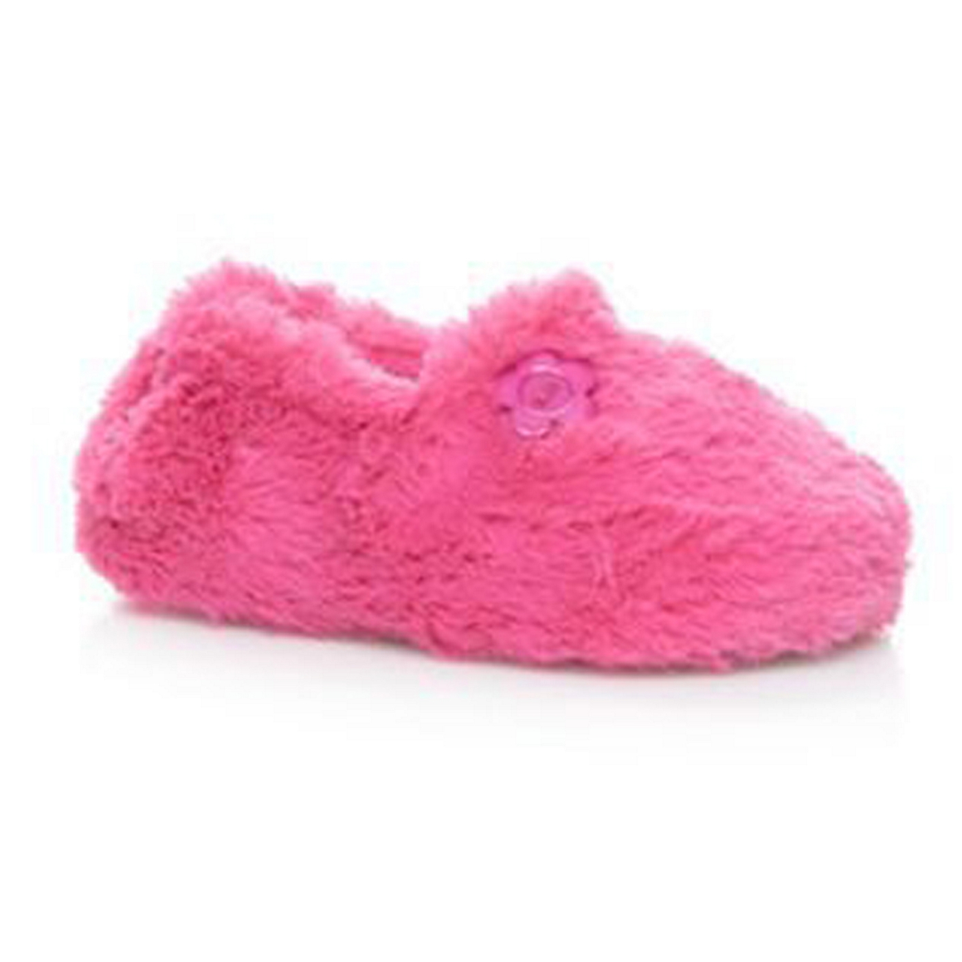 bluezoo Girls bright pink faux fur slippers