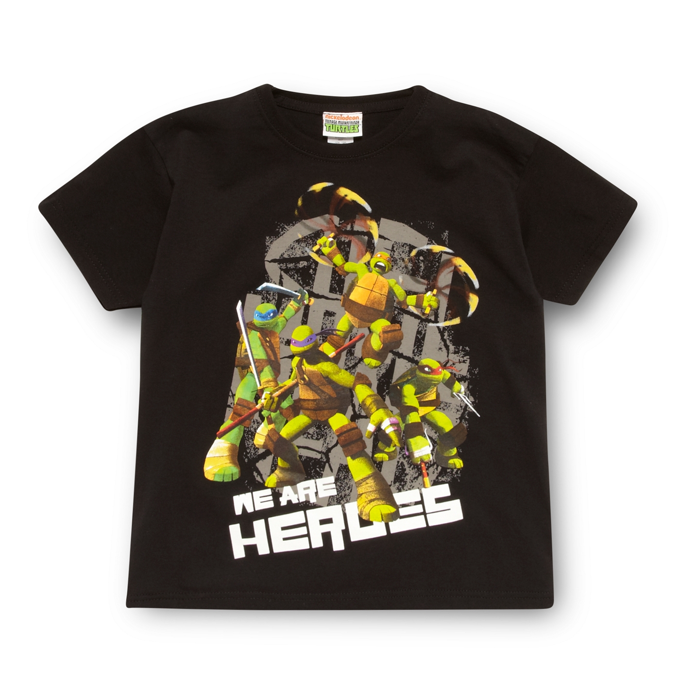 Teenage Mutant Ninja Turtles Boys black Ninja Turtle Heroes t shirt