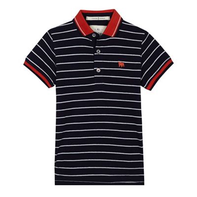 J by Jasper Conran - 'Boys' navy striped polo shirt