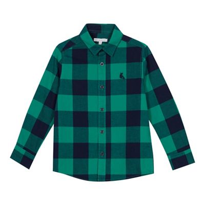 bluezoo - Boys' Green Checked Long Sleeve Shirt
