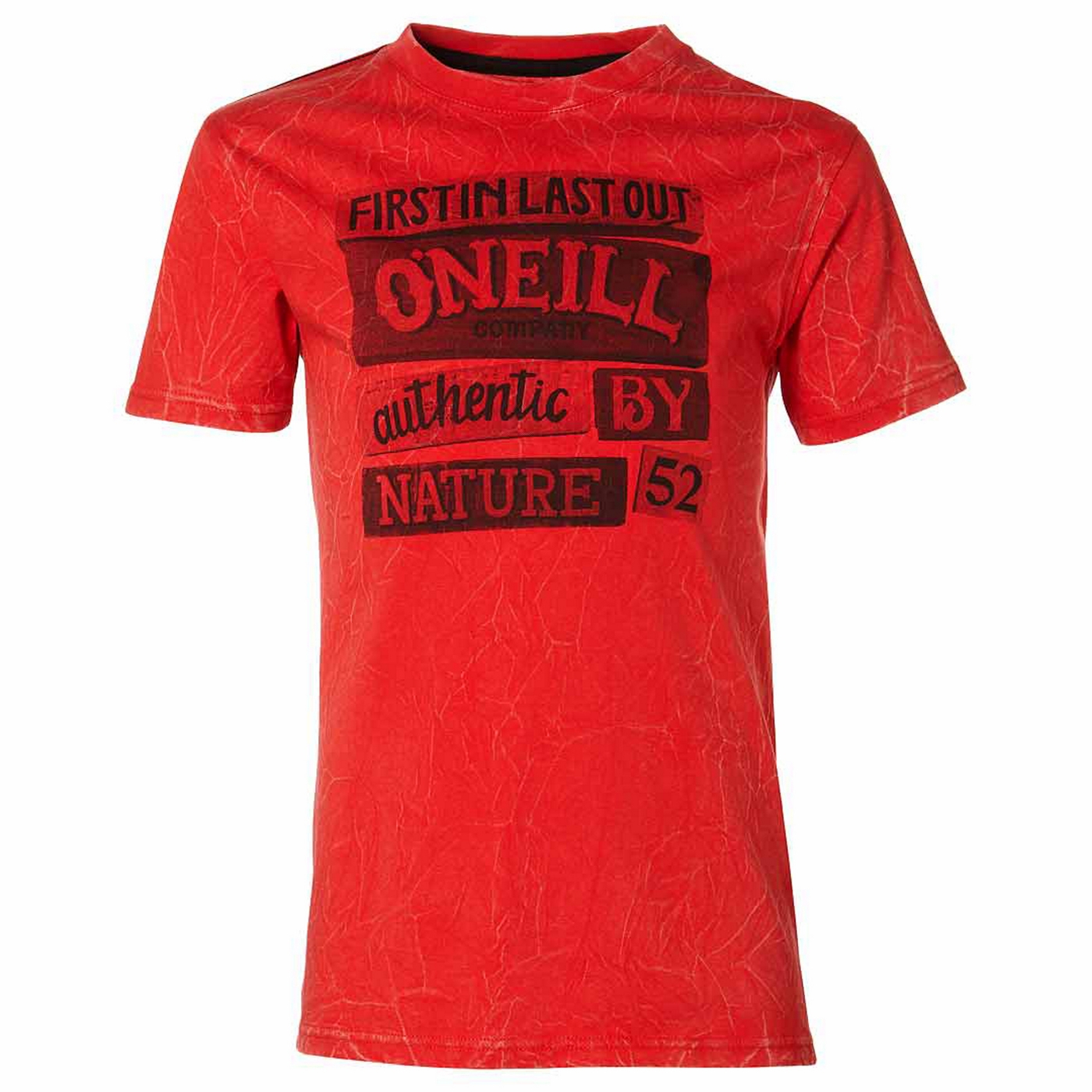 ONeill Boys red acid wash logo t shirt