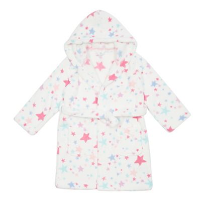 bluezoo - Girls' white star dressing gown