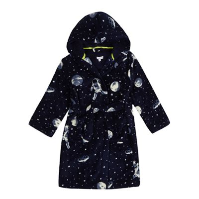 bluezoo - Boys' navy space print dressing gown