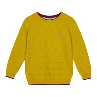 Baker by Ted Baker - Boys' lime geometric cable knit jumper